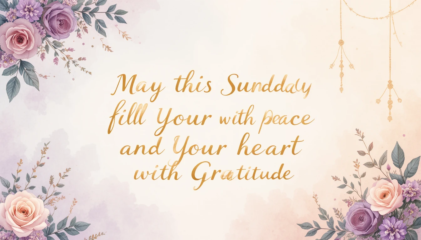 Sunday Blessings Beautiful Messages to Uplift Your Heart