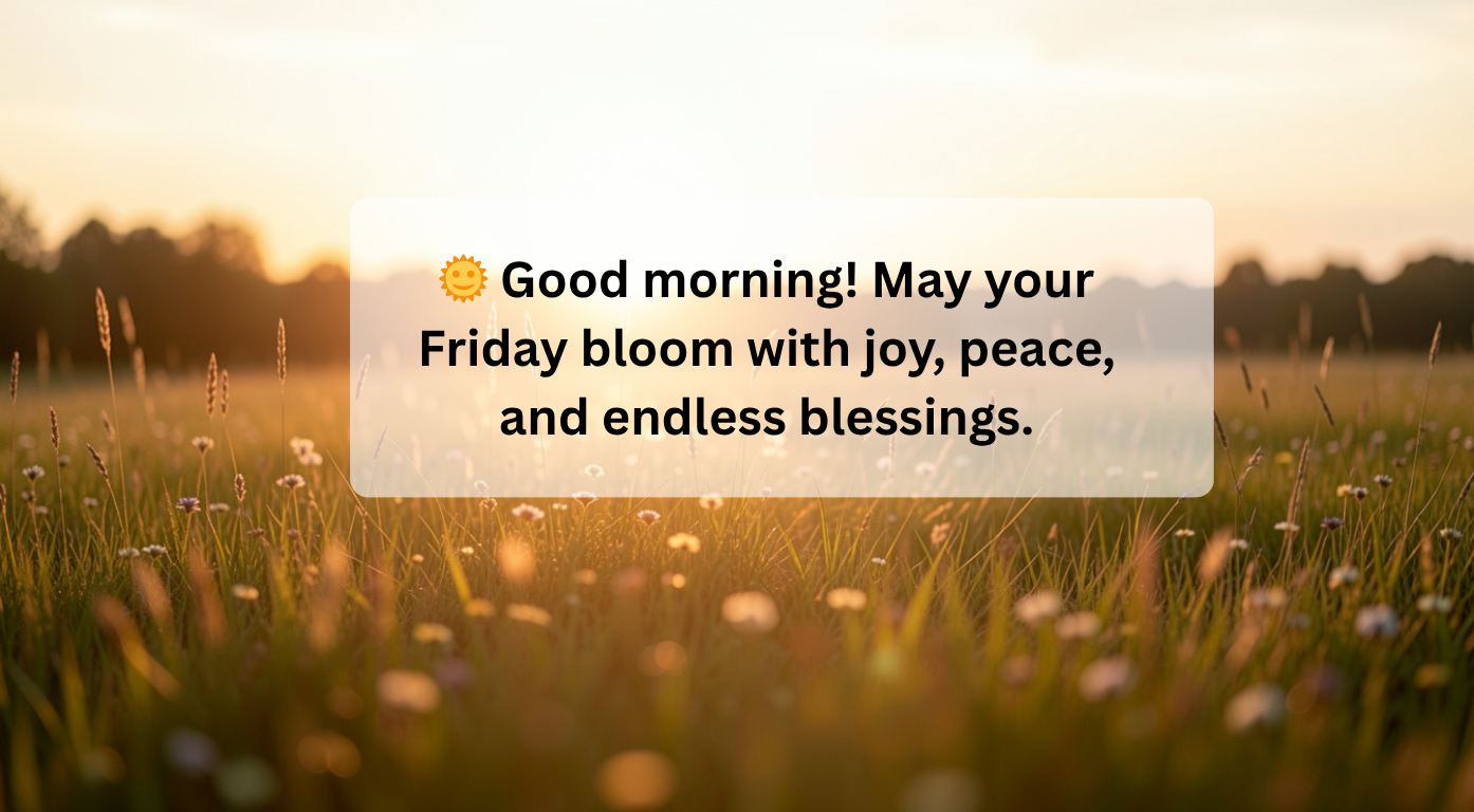 Friday Morning Blessings – Uplifting Wishes to Start a Joyful Day