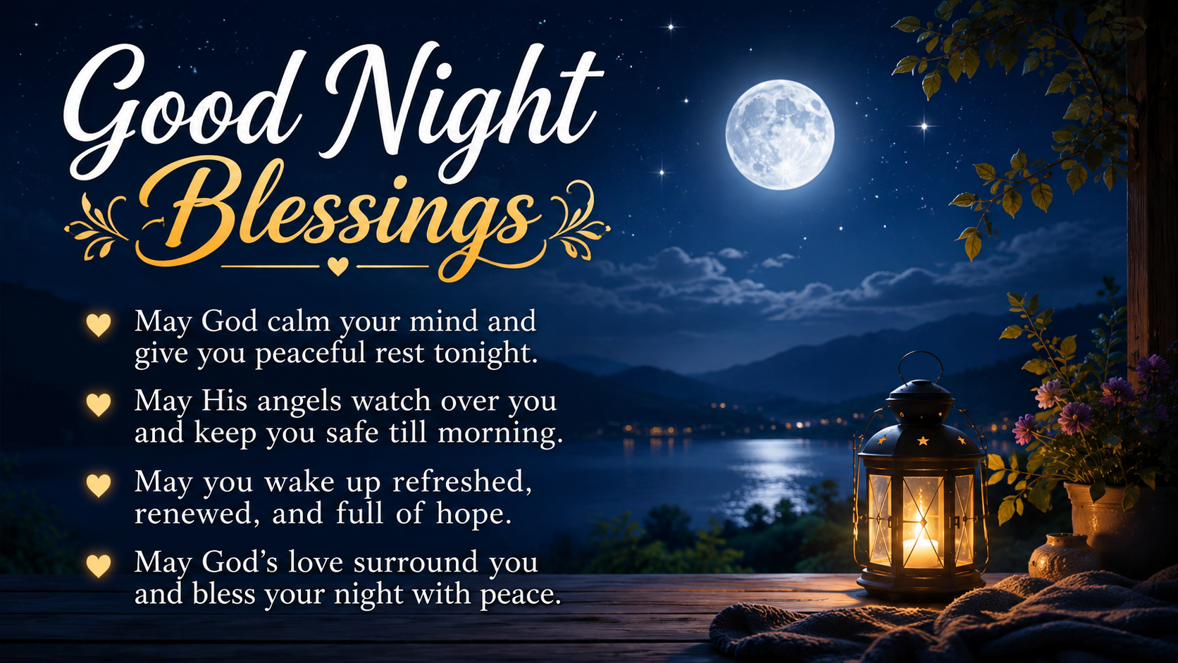 Good Night Blessings Images: 90+ Sweet Messages & Pics