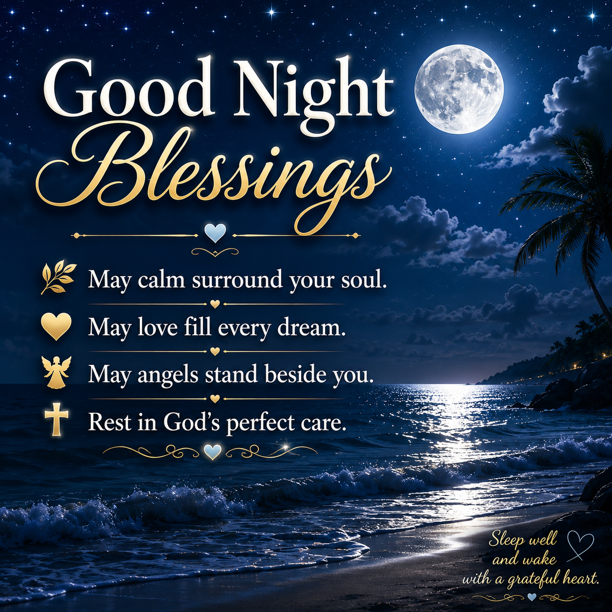 Good Night Blessings Images: 90+ Sweet Messages & Pics