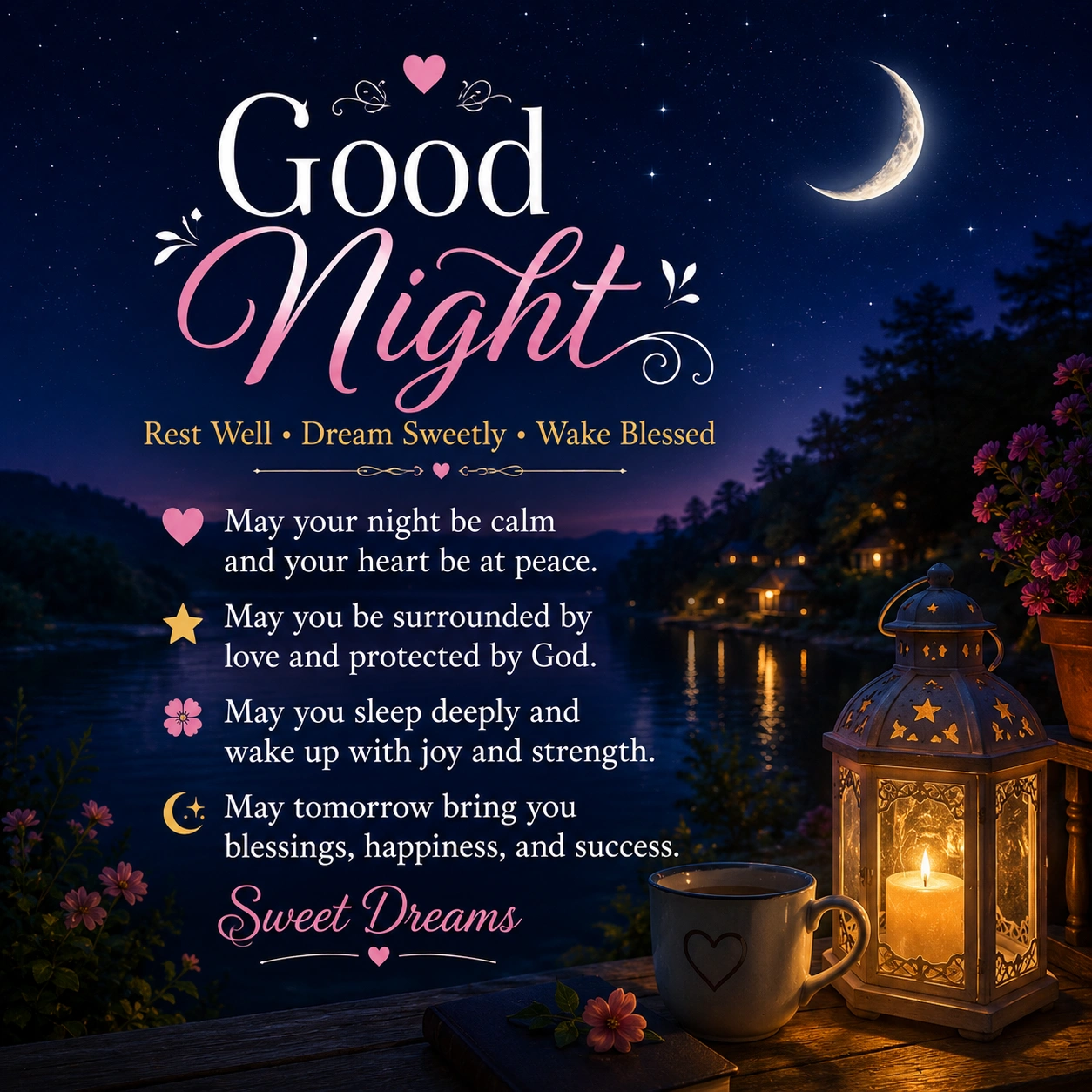 1150+ Beautiful Good Night Blessings for Peace and Sweet Dreams