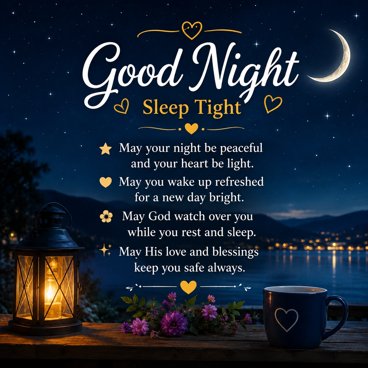 1150+ Beautiful Good Night Blessings for Peace and Sweet Dreams
