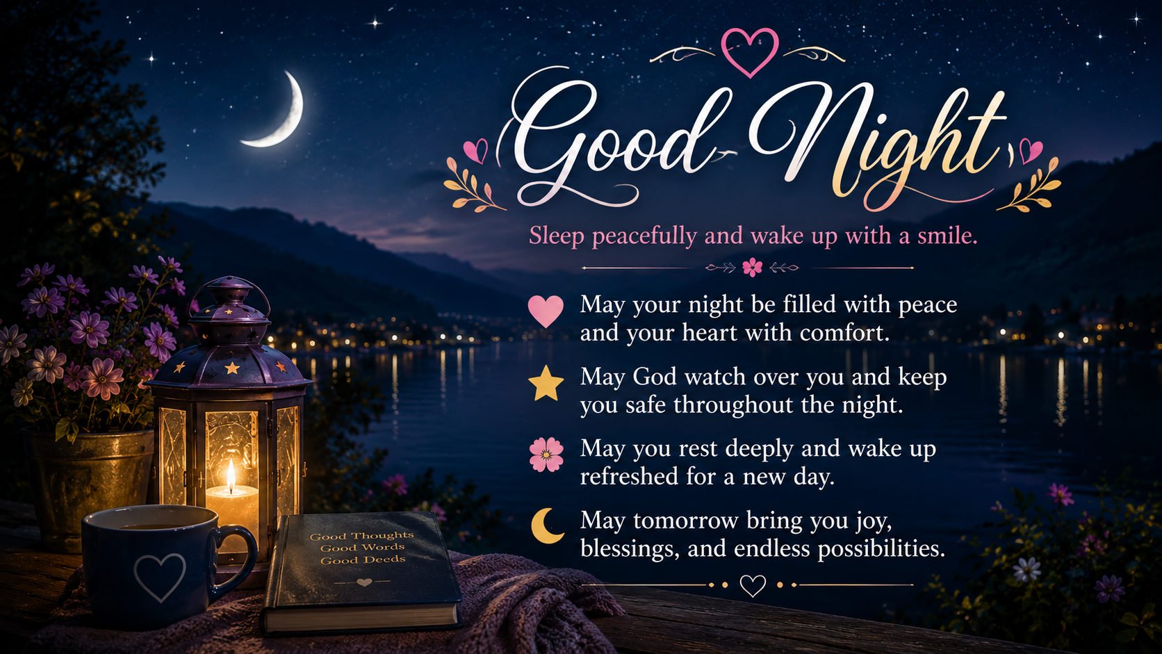 1150+ Beautiful Good Night Blessings for Peace and Sweet Dreams