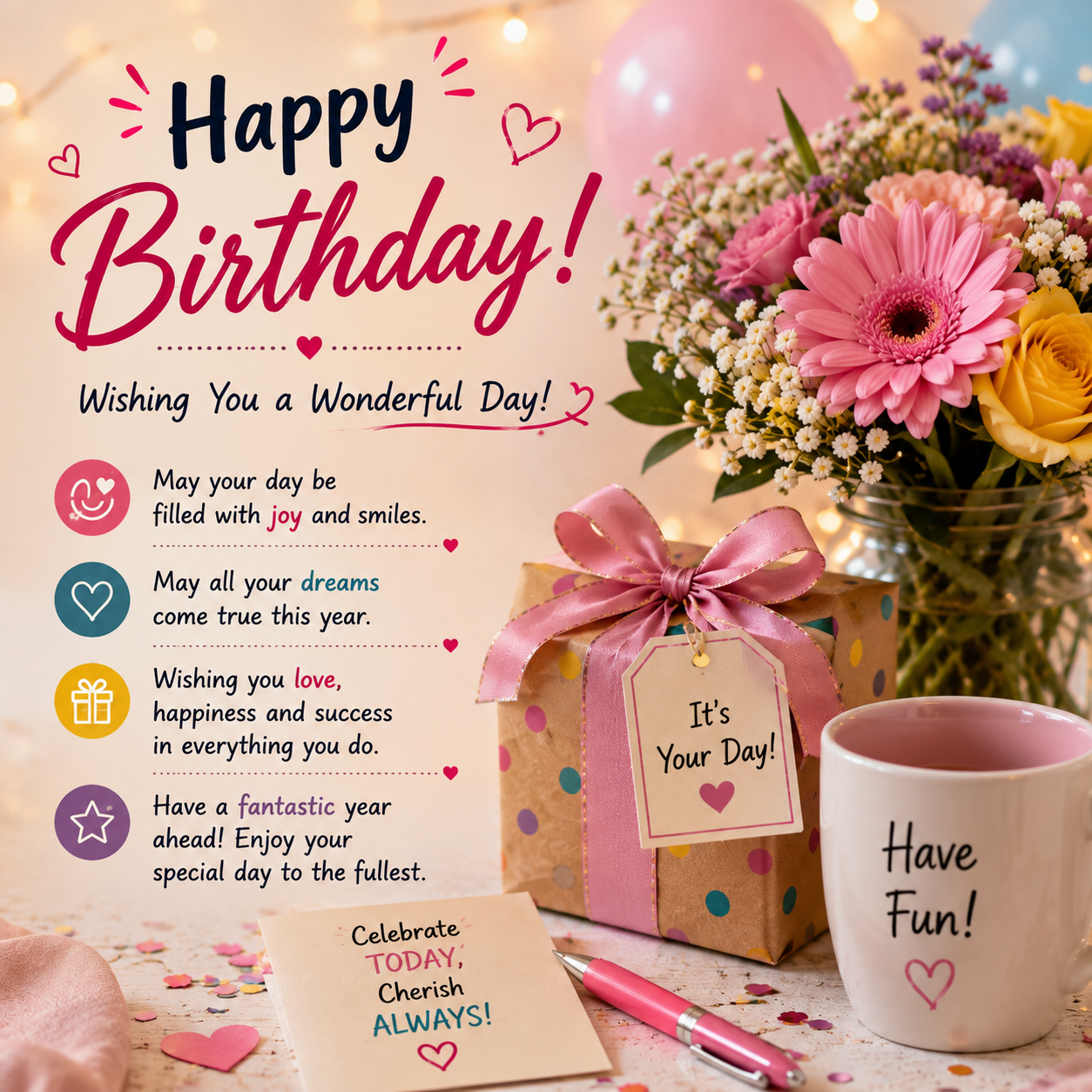 Female Birthday Blessings Heartfelt Wishes for Every Special Woman