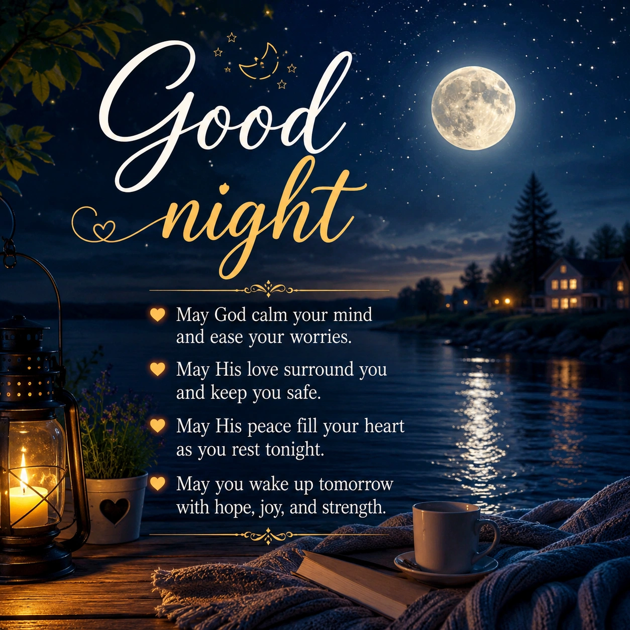 880+ Good Night Blessings Prayers Images to Share Before Bed