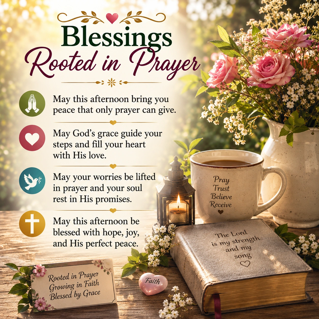 Good Afternoon Blessings for Peace, Joy, and Happiness