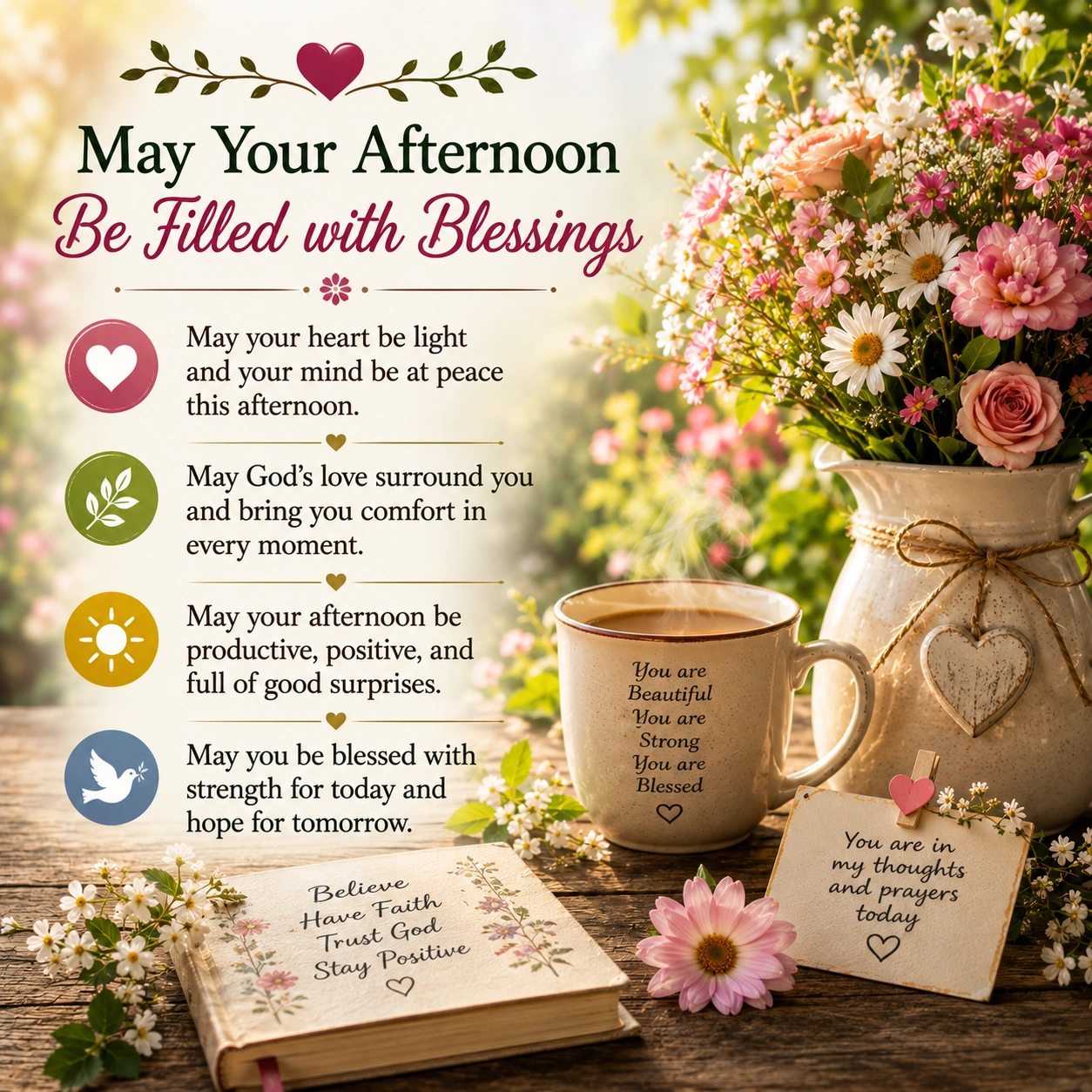 Good Afternoon Blessings for Peace, Joy, and Happiness