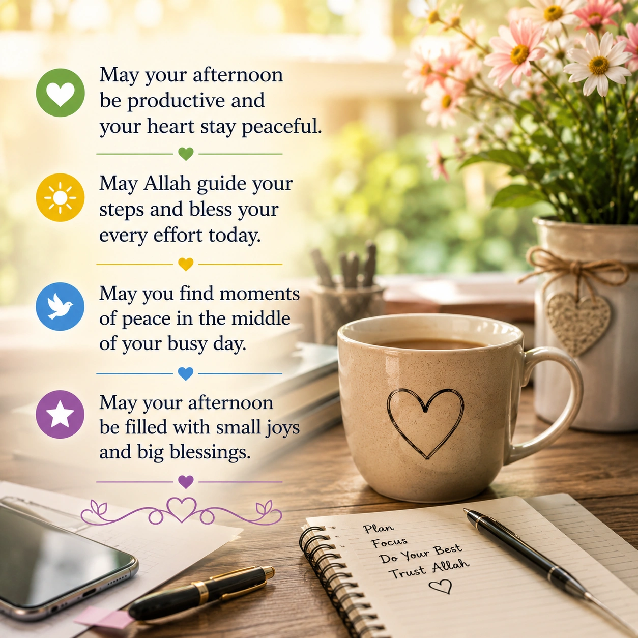 Good Afternoon Blessings for Peace, Joy, and Happiness