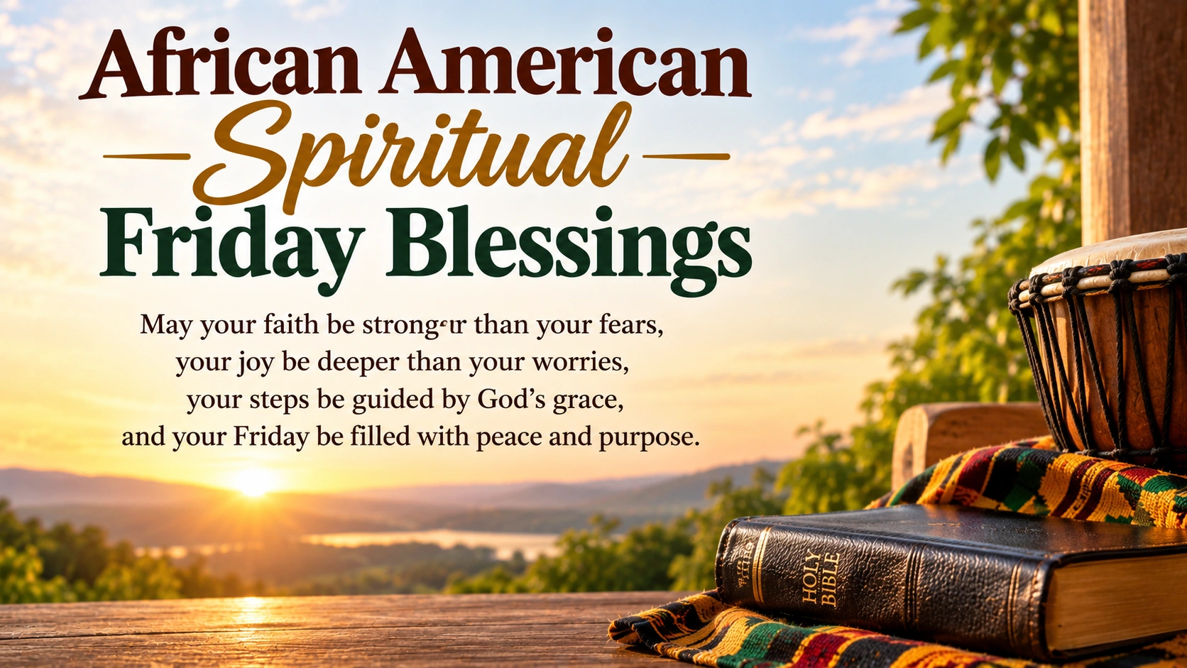 African American Spiritual Friday Blessings for Peace