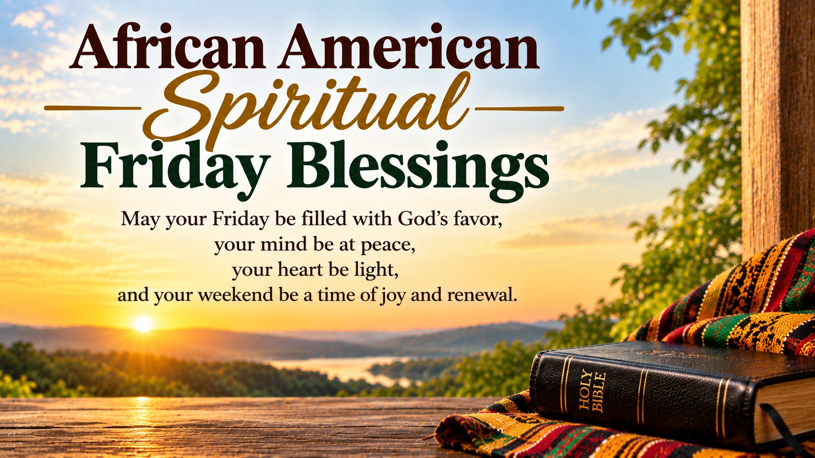 African American Spiritual Friday Blessings for Peace