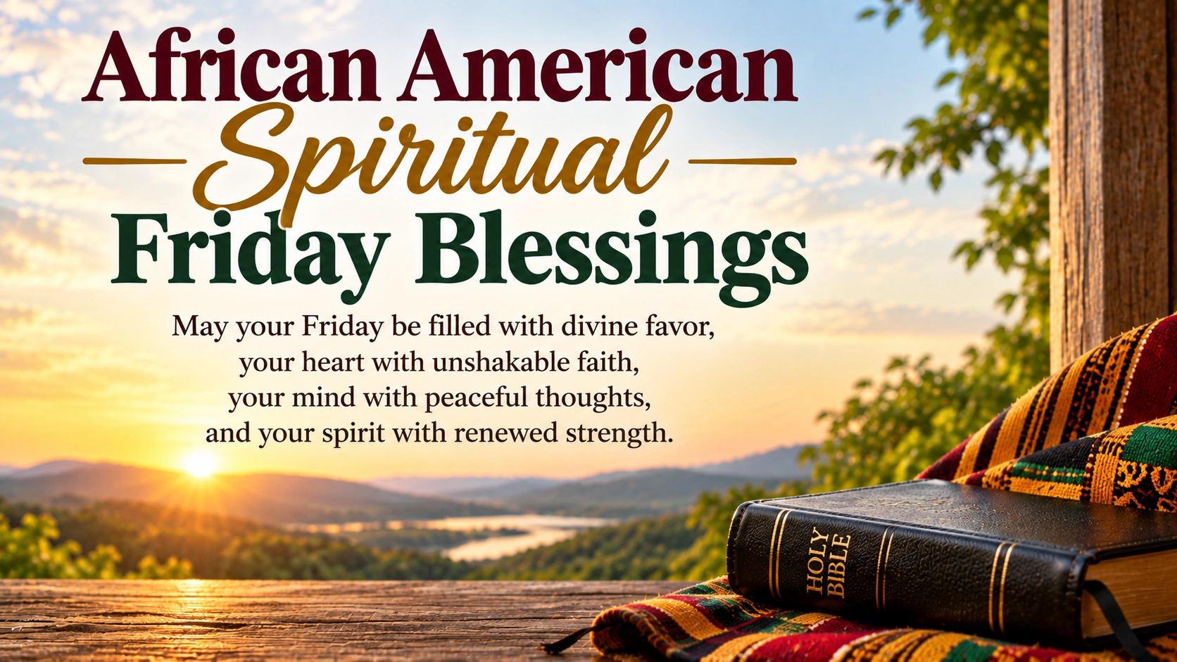 African American Spiritual Friday Blessings for Peace