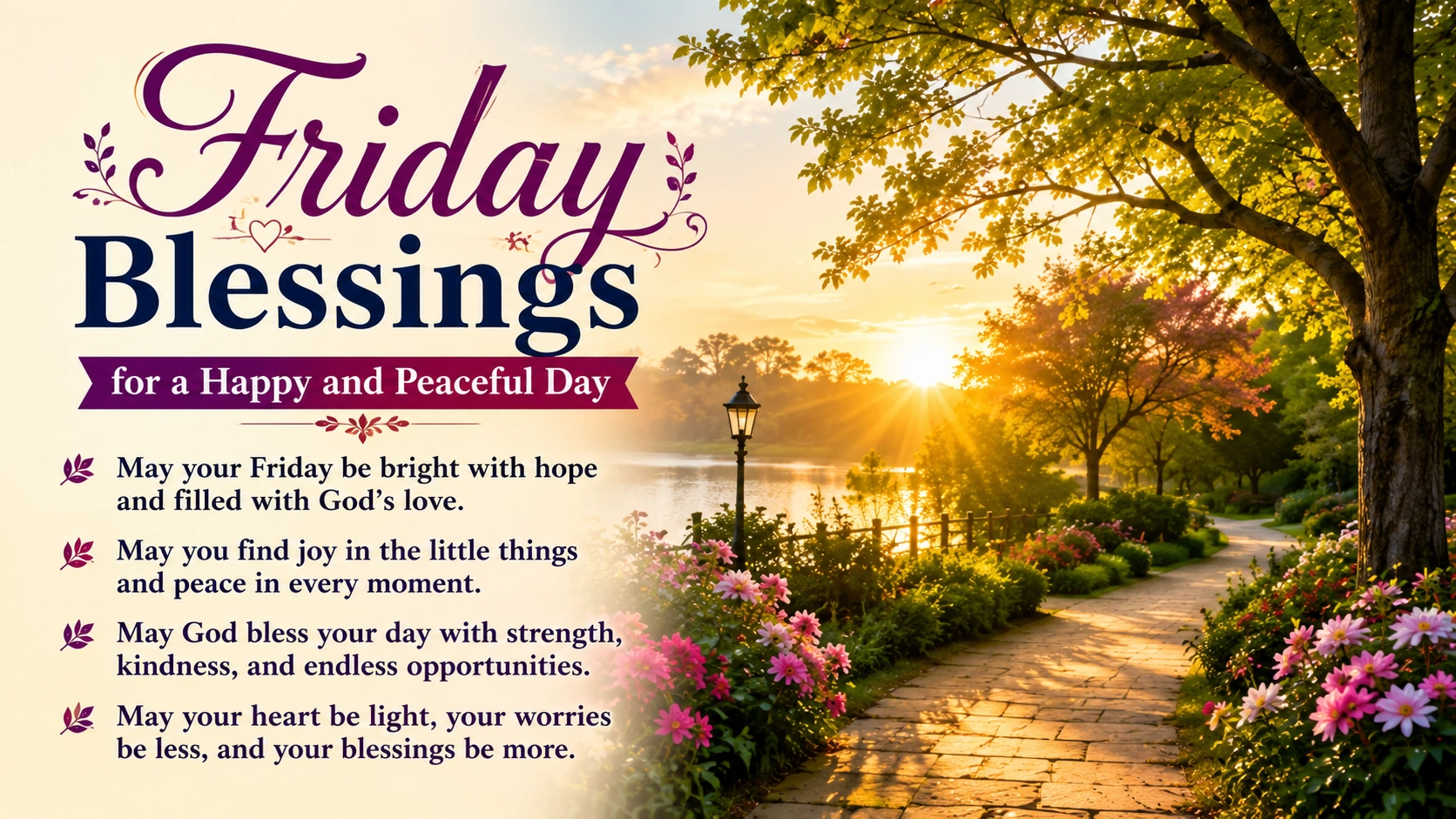 Friday Blessings for a Happy and Peaceful Day