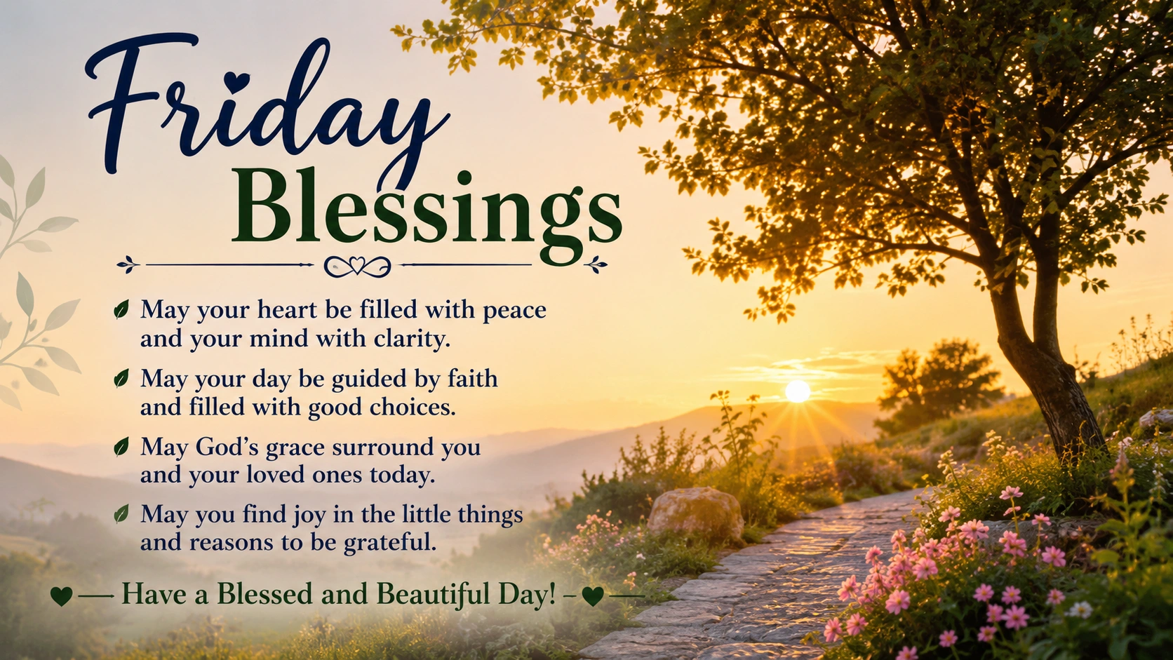 Friday Blessings for a Happy and Peaceful Day