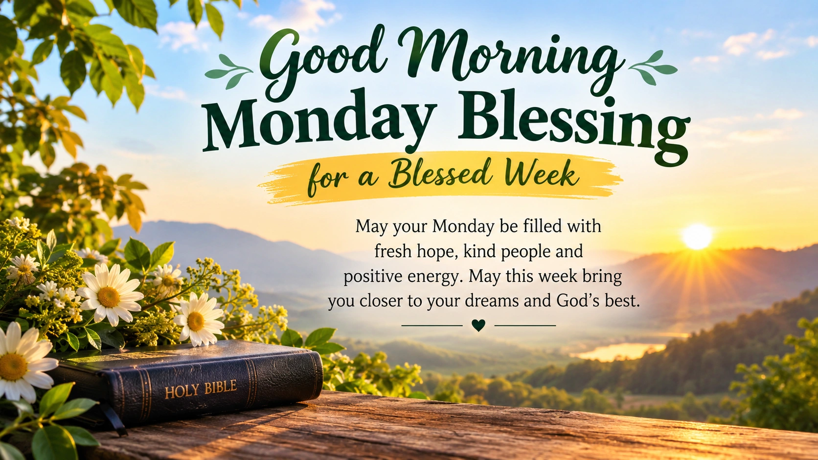 Good Morning Monday Blessing for a Blessed Week