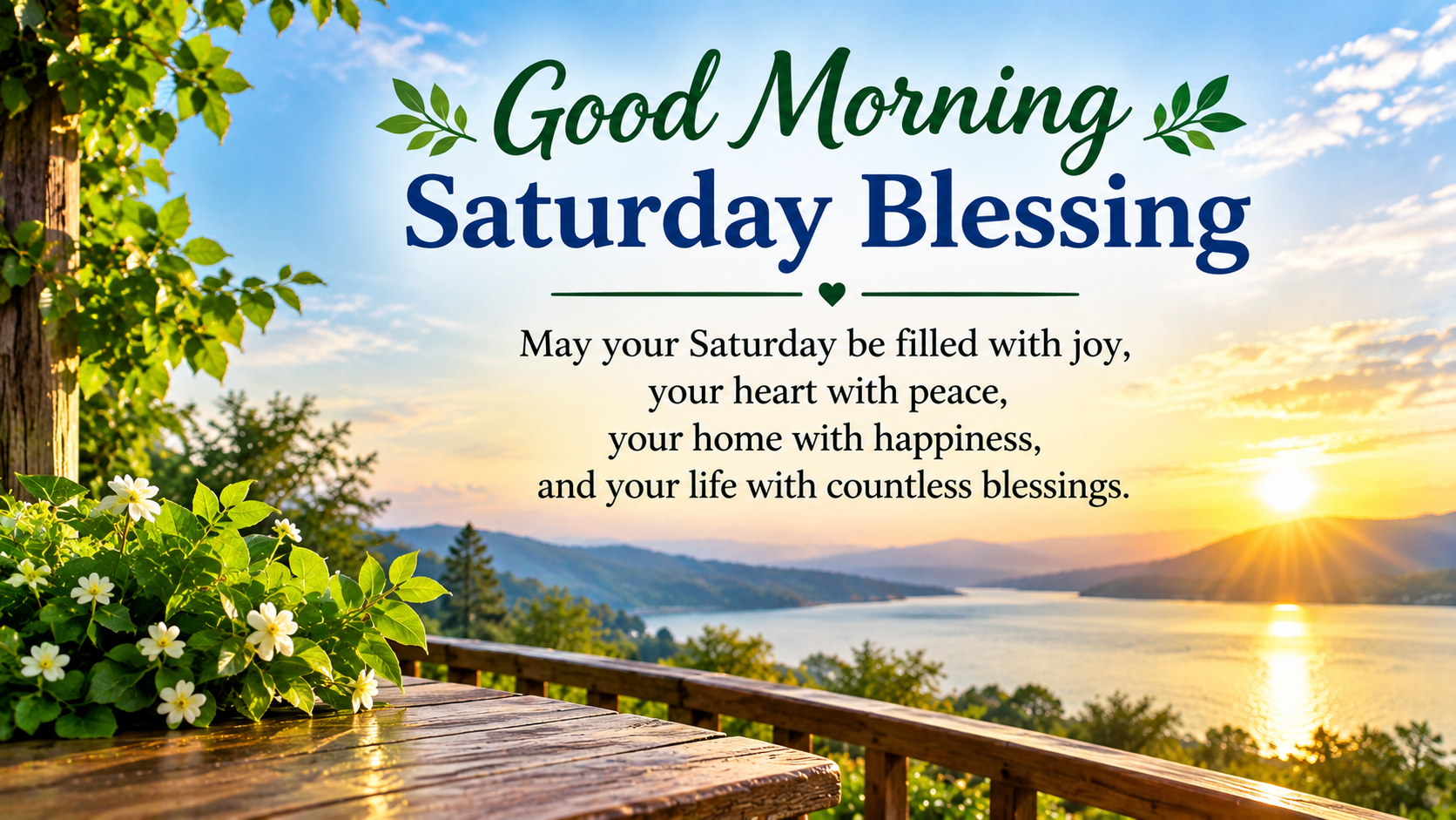 Good Morning Saturday Blessing for a Blessed Weekend