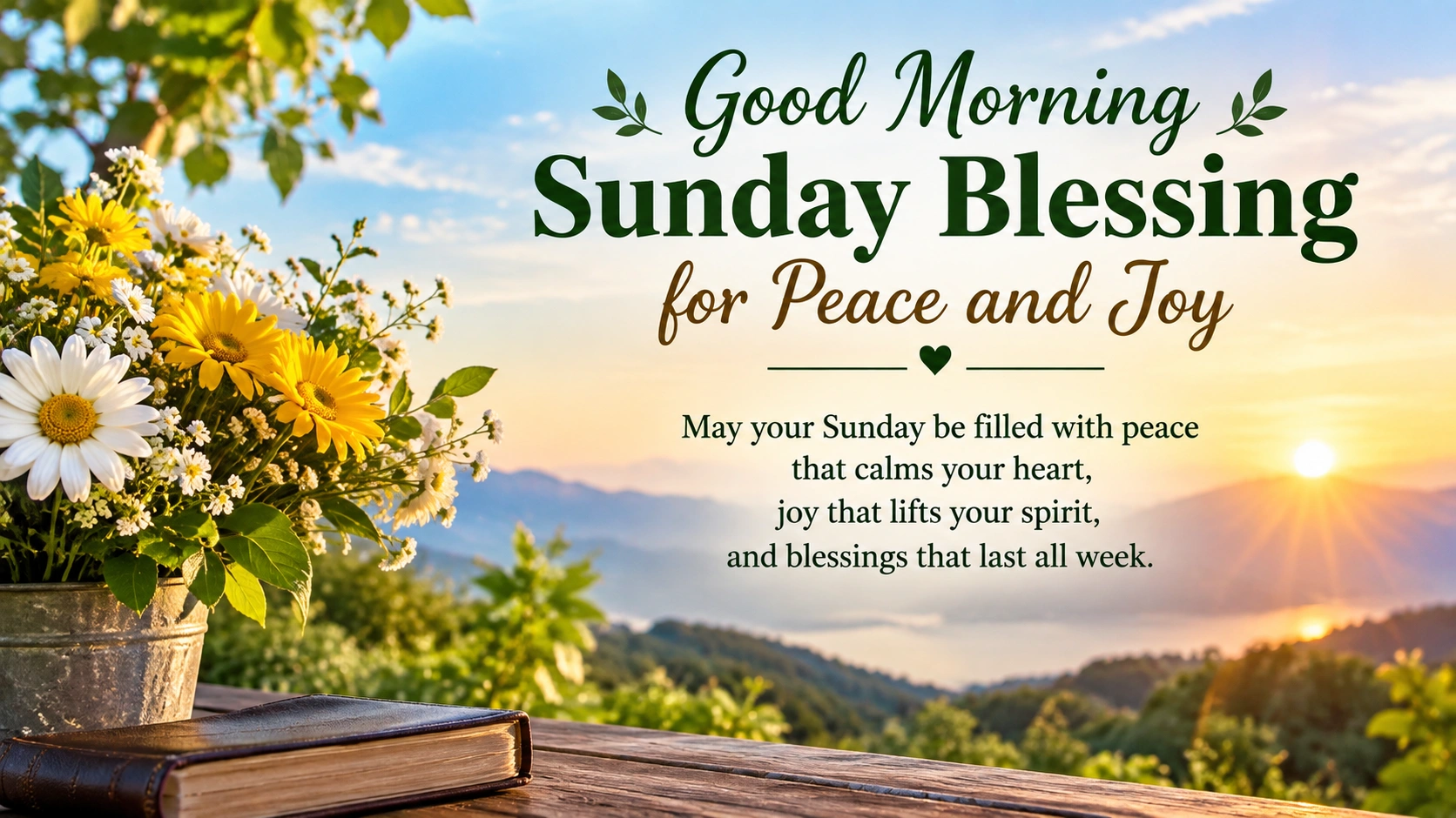 Good Morning Sunday Blessing for Peace and Joy
