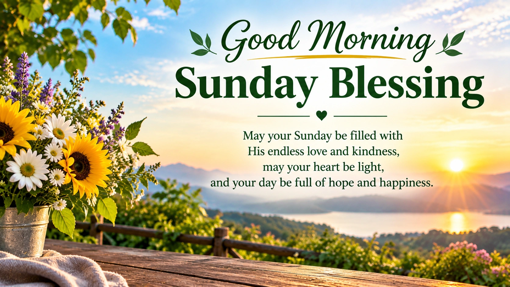 Good Morning Sunday Blessing for Peace and Joy