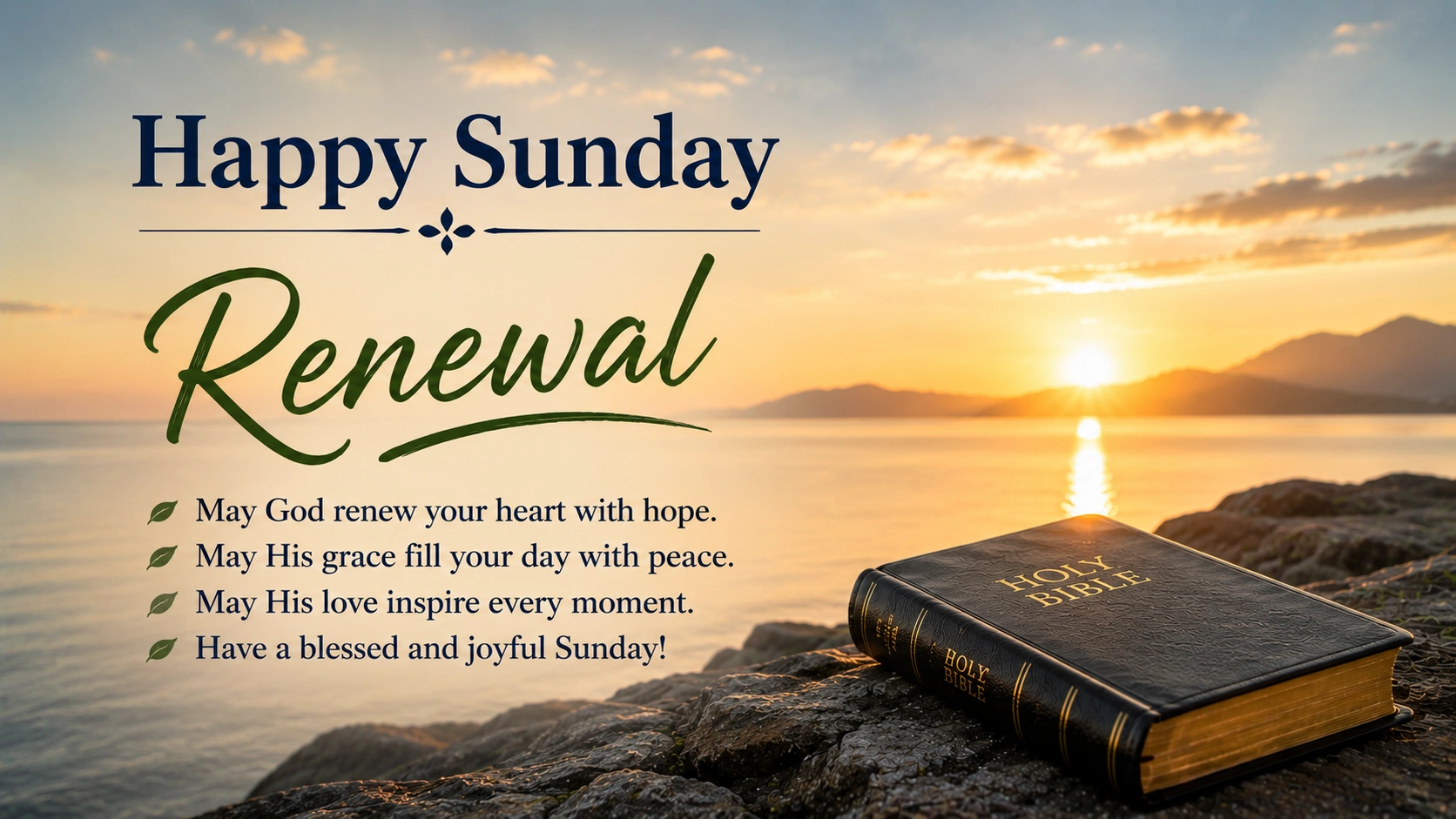 Happy Sunday Blessing for Peace and Happiness