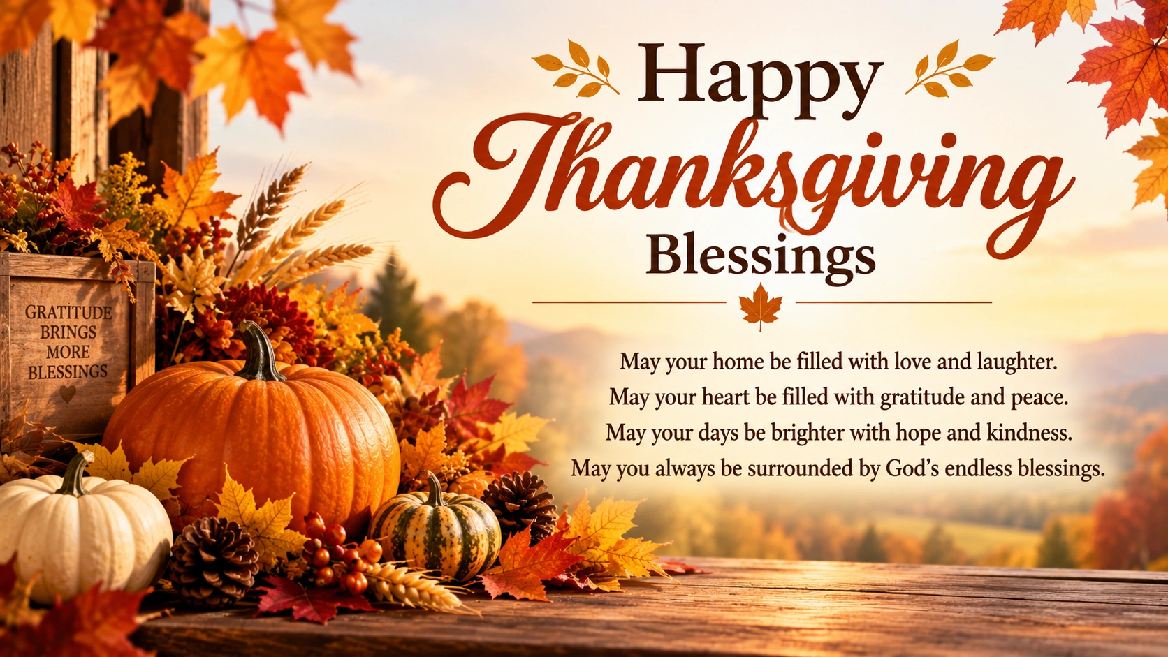 Happy Thanksgiving Blessings for Family and Friends