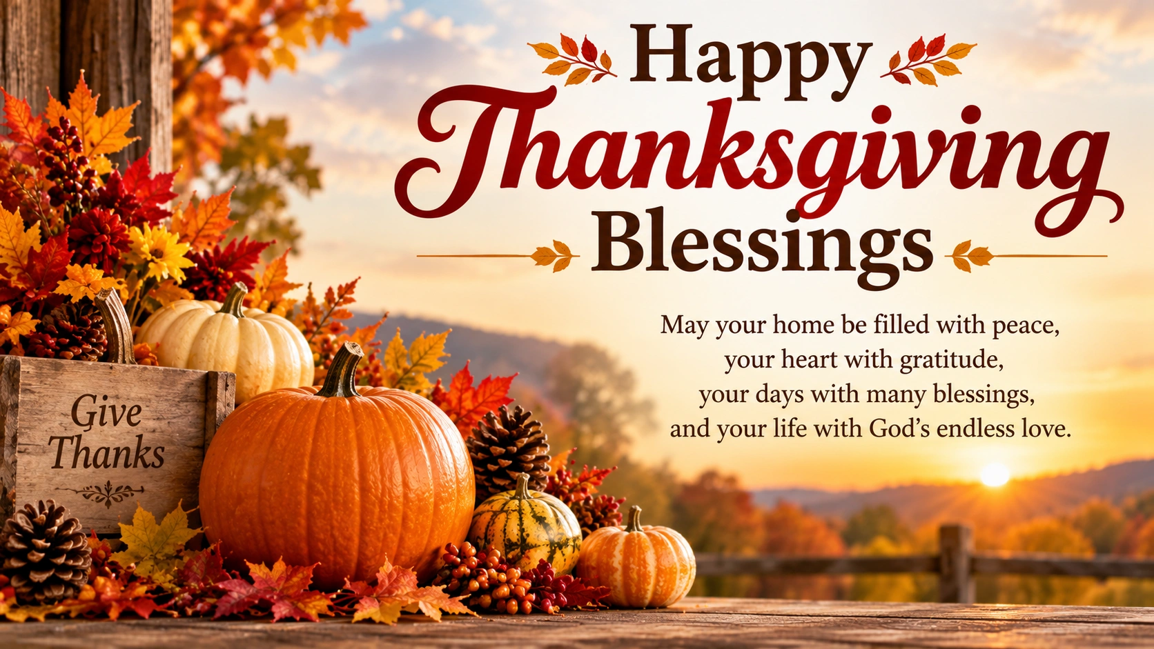Happy Thanksgiving Blessings for Family and Friends