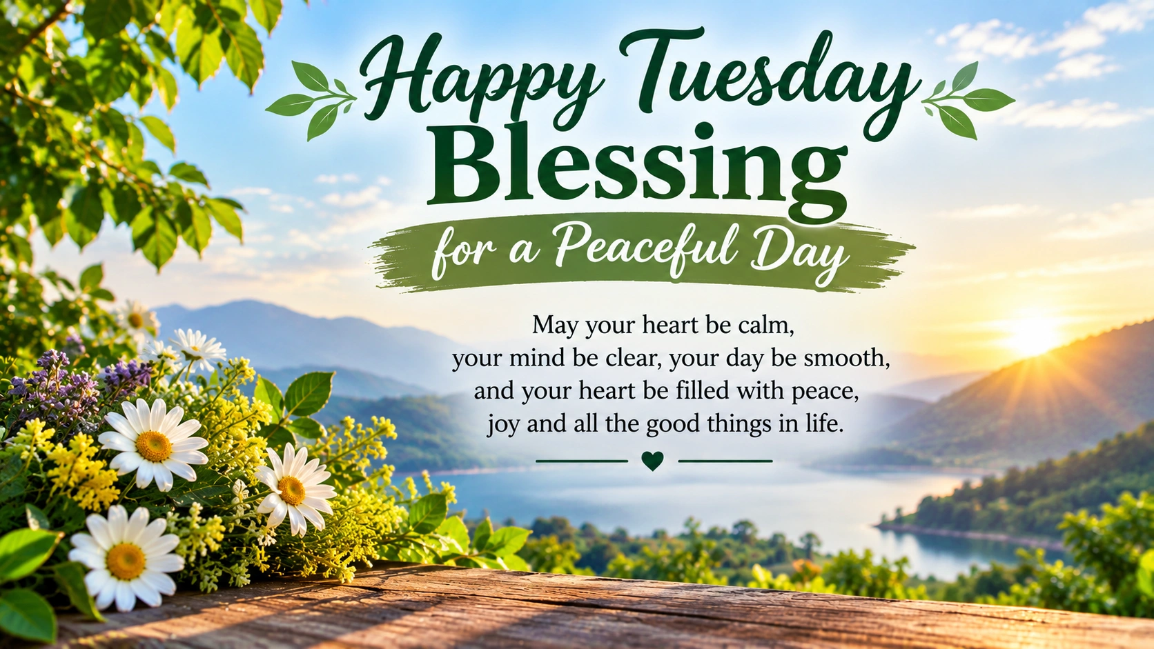 Happy Tuesday Blessing for a Peaceful Day