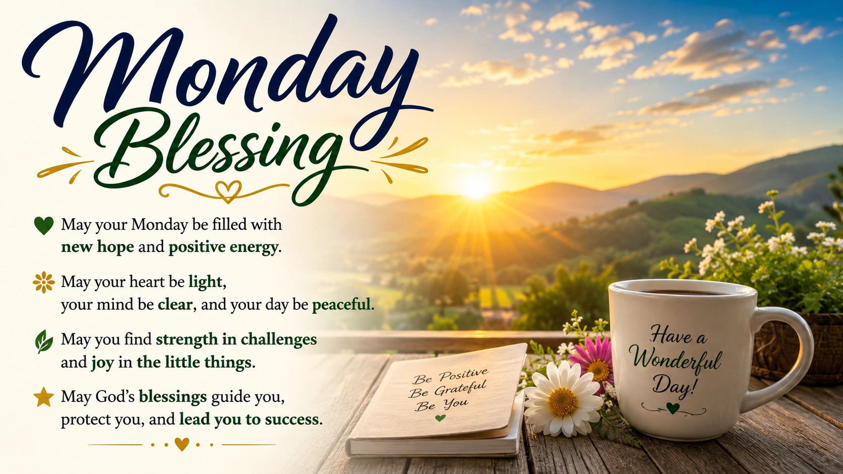 Monday Blessing for a Blessed and Productive Week