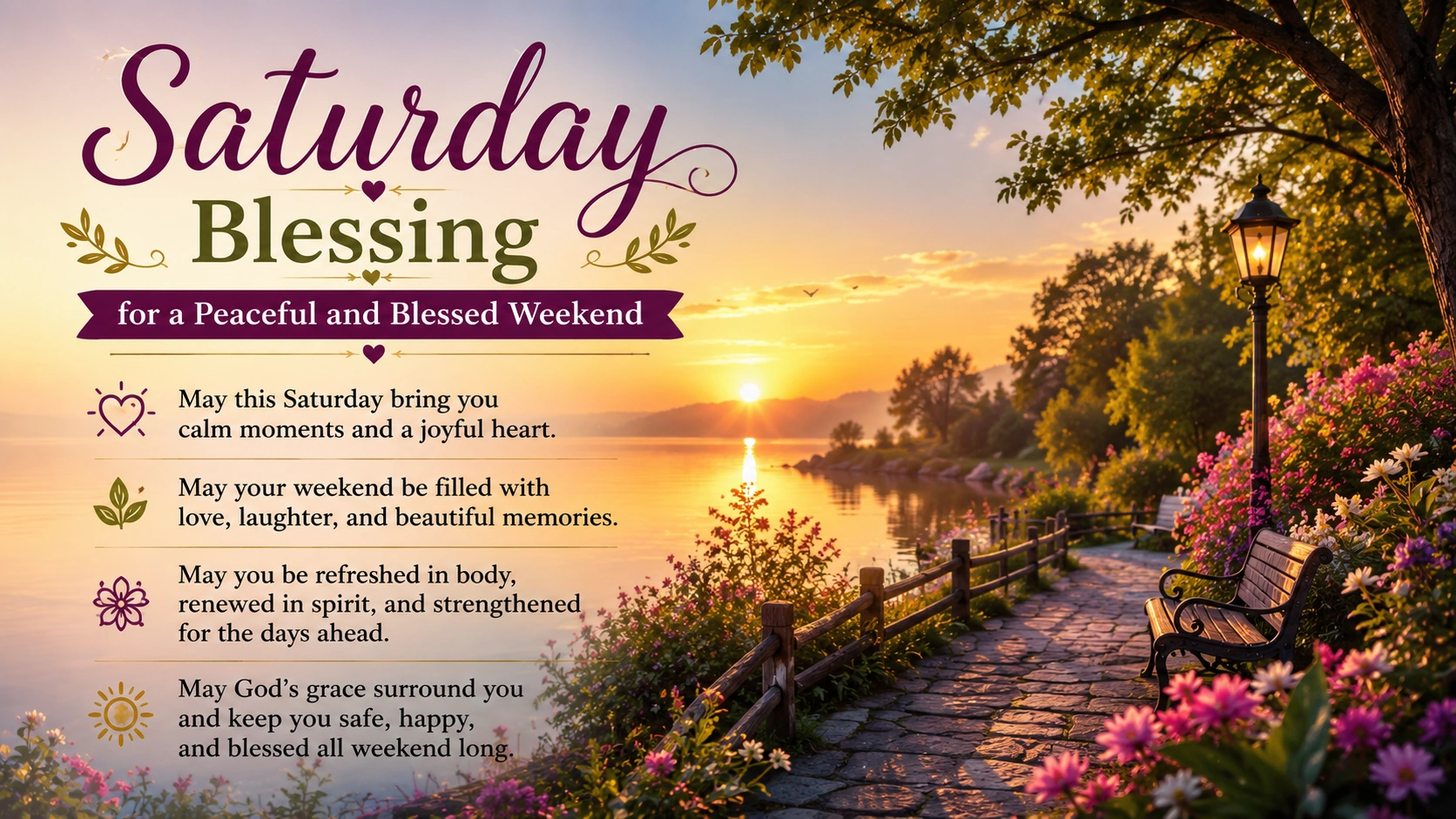 Saturday Blessing for a Peaceful and Blessed Weekend