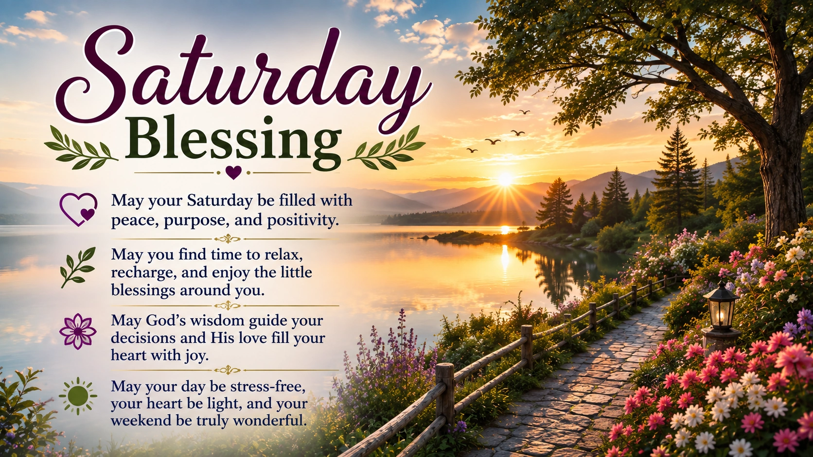 Saturday Blessing for a Peaceful and Blessed Weekend